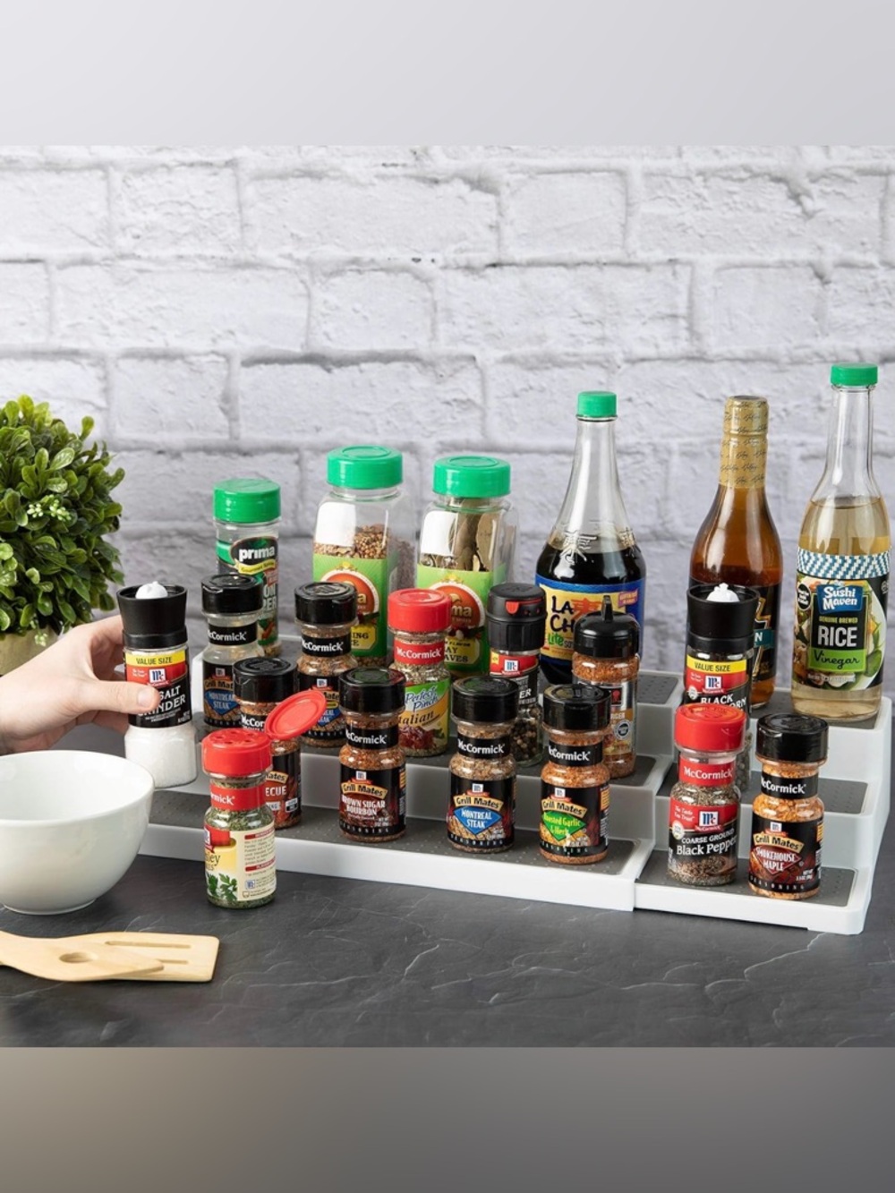 NEW - Expandable Spice Rack Organizer, 3-Tier - Picture 7 of 13